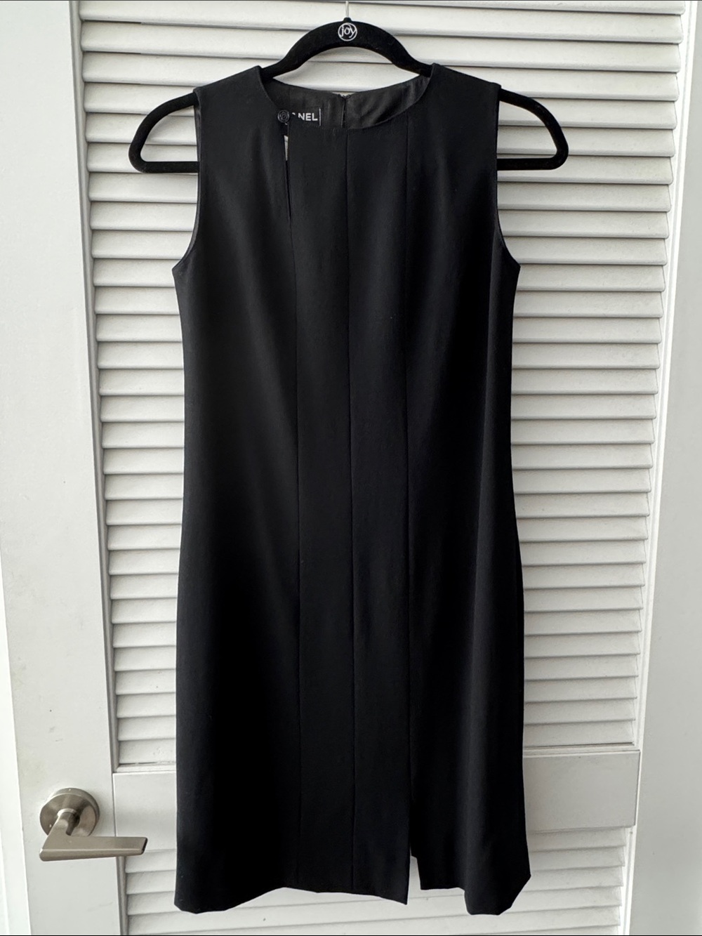 CHANEL Black Sleeveless Shift Dress